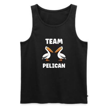 Pelican - Men's Premium Organic Tank Top - black - Front - Michal (187cm)