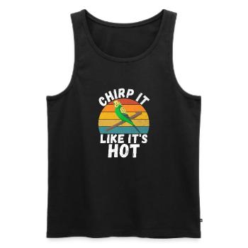 Budgie Gift - Men's Premium Organic Tank Top - black - Front - AI Model Male 178 light (178cm)