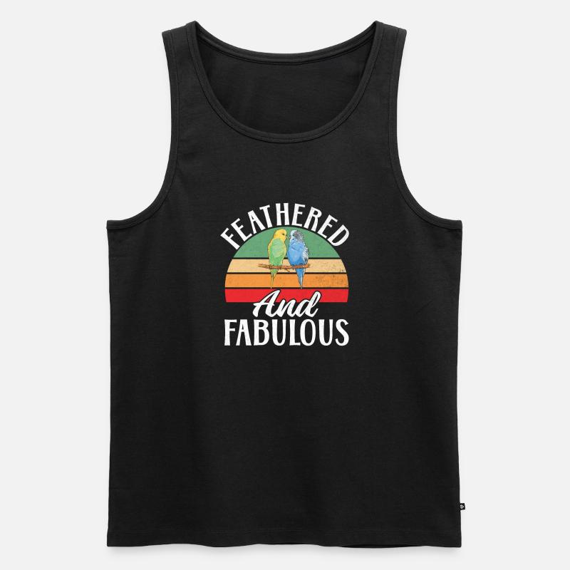 Budgie Gift - Männer Premium Bio Tank Top - Schwarz