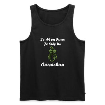 cornichon - Débardeur bio Premium Homme - noir - Devant - Michal (187cm)