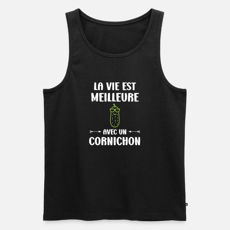 cornichon - Débardeur bio Premium Homme - noir