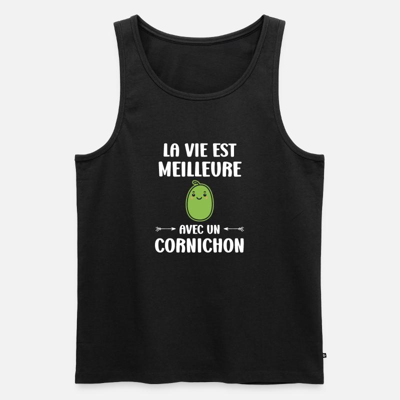 cornichon - Débardeur bio Premium Homme - noir