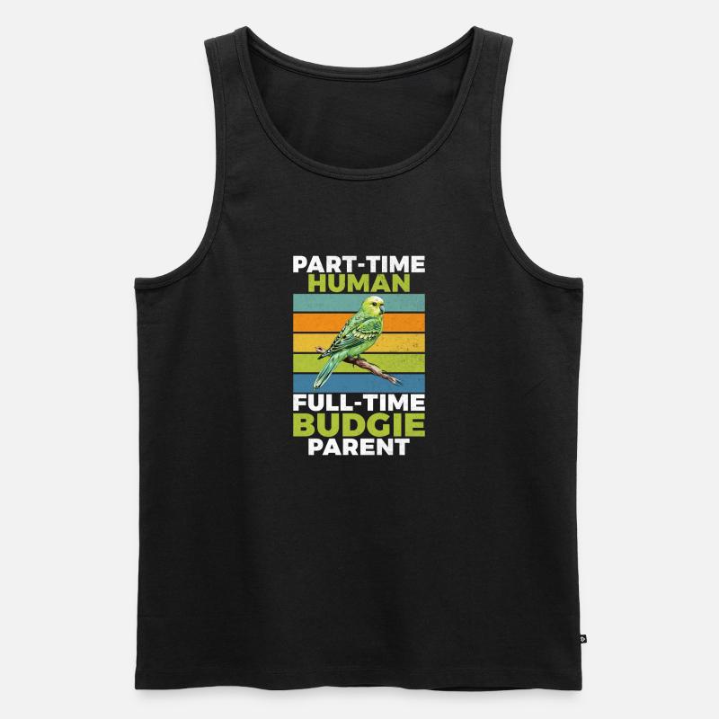 Budgie Gift - Männer Premium Bio Tank Top - Schwarz