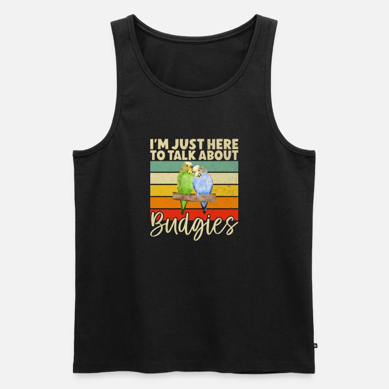 Budgie Gift - Männer Premium Bio Tank Top - Schwarz