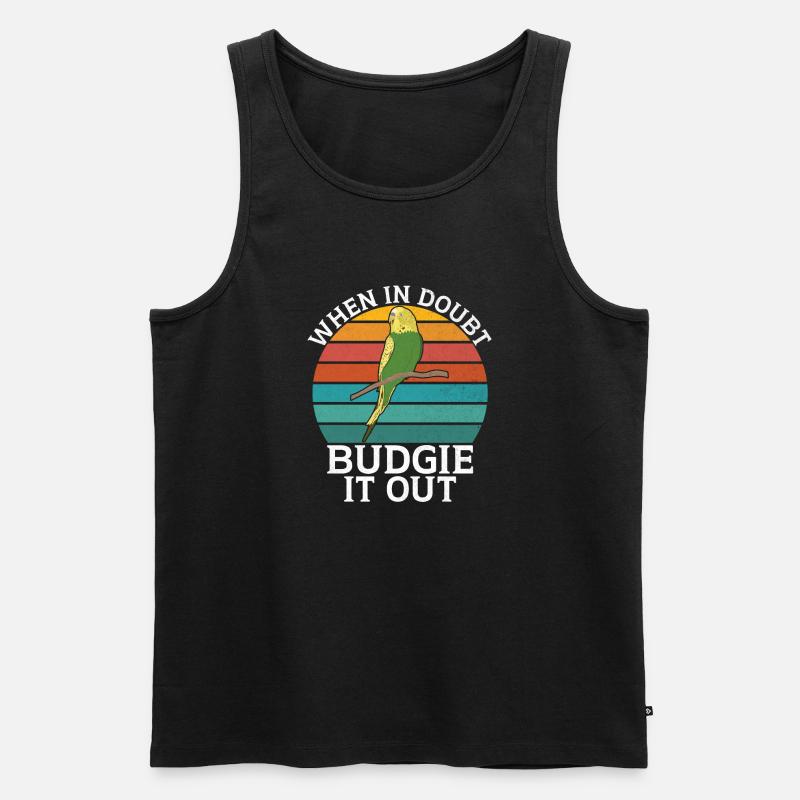Budgie Gift - Männer Premium Bio Tank Top - Schwarz