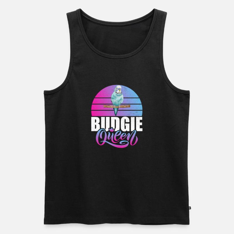 Budgie Gift - Männer Premium Bio Tank Top - Schwarz