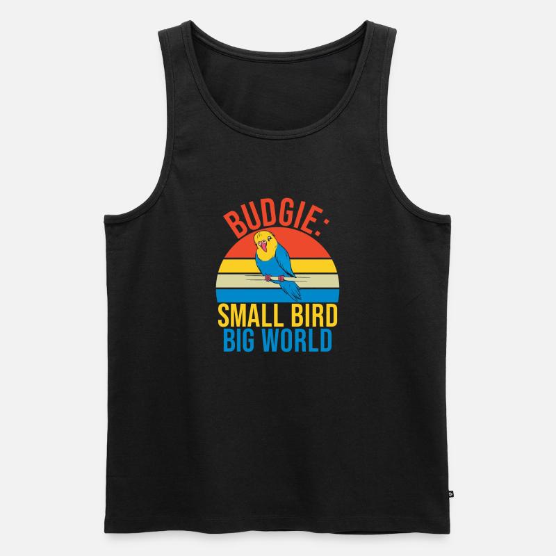 Budgie Gift - Männer Premium Bio Tank Top - Schwarz