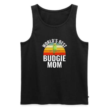 Budgie Gift - Men's Premium Organic Tank Top - black - Front - AI Model Male 178 light (178cm)