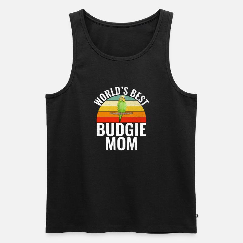Budgie Gift - Männer Premium Bio Tank Top - Schwarz