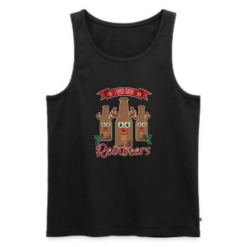 11868 Reinbeers Red Full - Men's Premium Organic Tank Top - black - Front - AI Model Male 178 light (178cm)