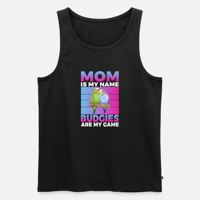Budgie Gift - Männer Premium Bio Tank Top - Schwarz
