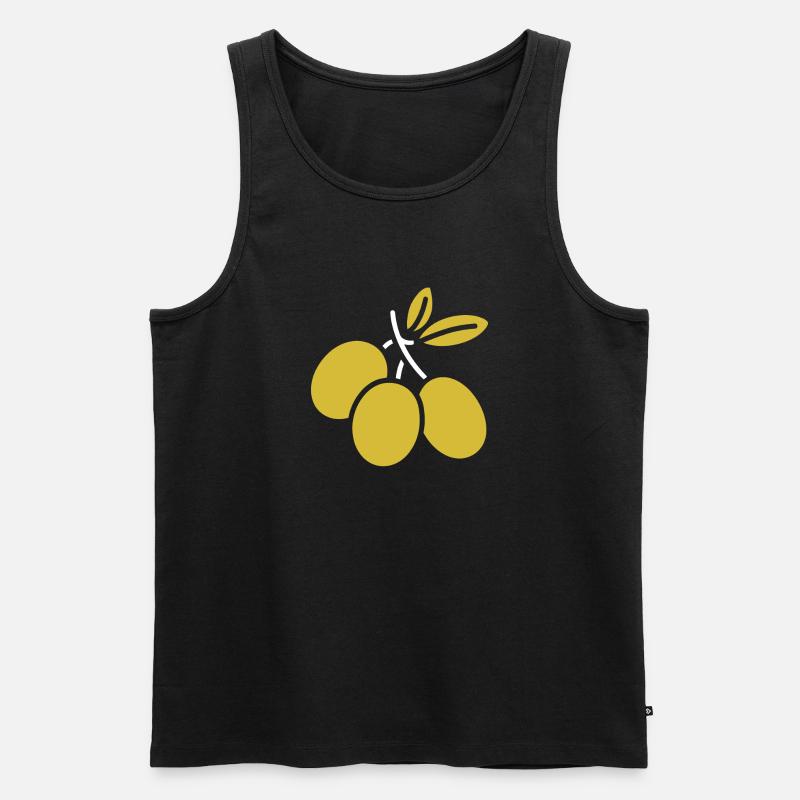 Olive - Männer Premium Bio Tank Top - Schwarz