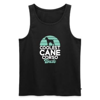 Cane Corso Gifts - Men's Premium Organic Tank Top - black - Front - AI Model Male 178 light (178cm)
