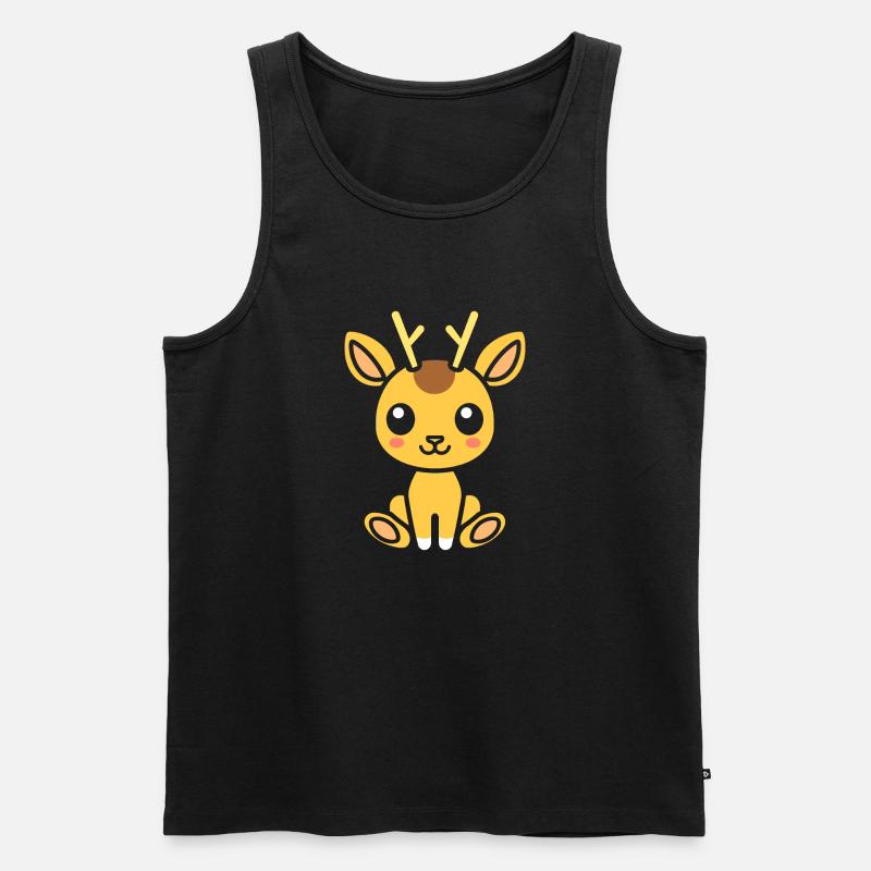 Gazelle - Männer Premium Bio Tank Top - Schwarz