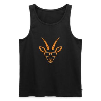 Gazelle - Débardeur bio Premium Homme - noir - Devant - AI Model Male 178 light (178cm)