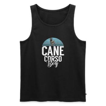 Cane Corso Gifts - Men's Premium Organic Tank Top - black - Front - AI Model Male 178 light (178cm)