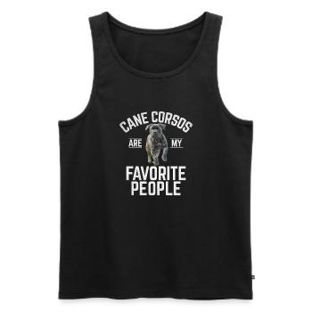 Cane Corso Gifts - Men's Premium Organic Tank Top - black - Front - AI Model Male 178 light (178cm)
