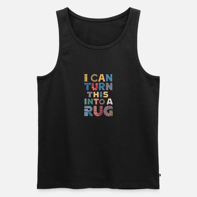 Diy-teppich Lustiger Teppich Tufting - Männer Premium Bio Tank Top - Schwarz