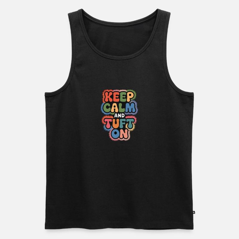Diy-teppich Lustiger Teppich Tufting - Männer Premium Bio Tank Top - Schwarz