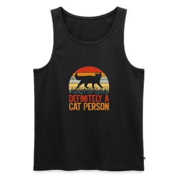 Cat Dad Gifts - Männer Premium Bio Tank Top - Schwarz - Vorne - Michal (187cm)