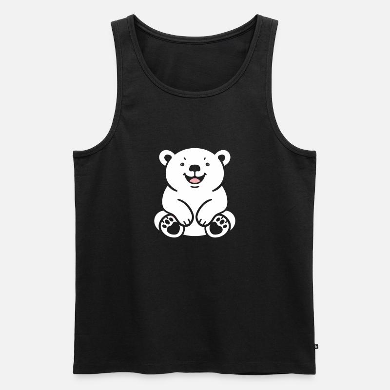 Eisbär - Männer Premium Bio Tank Top - Schwarz