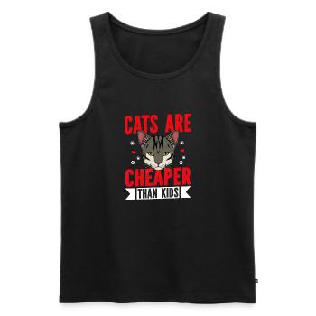 Cat Dad Gifts - Männer Premium Bio Tank Top - Schwarz - Vorne - Michal (187cm)