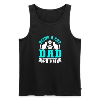 Cat Dad Gifts - Männer Premium Bio Tank Top - Schwarz - Vorne - Michal (187cm)