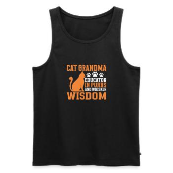 Cat Grandma Gifts - Männer Premium Bio Tank Top - Schwarz - Vorne - Michal (187cm)