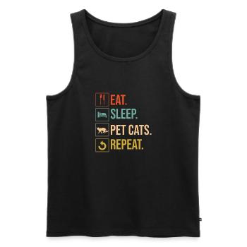 Cat Mom Gifts - Männer Premium Bio Tank Top - Schwarz - Vorne - Michal (187cm)