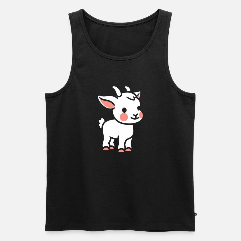 Ziegenbock - Männer Premium Bio Tank Top - Schwarz