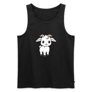 He-goat - Men's Premium Organic Tank Top - black - Front - AI Model Male 178 light (178cm)