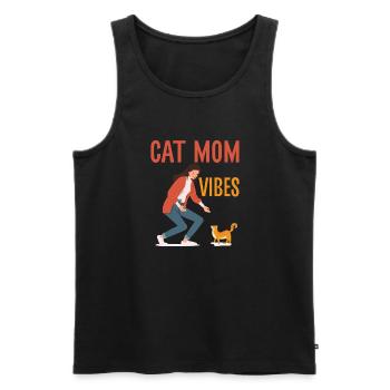 Cat Mom Gifts - Männer Premium Bio Tank Top - Schwarz - Vorne - Michal (187cm)