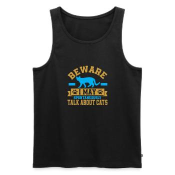 Cat Mom Gifts - Männer Premium Bio Tank Top - Schwarz - Vorne - Michal (187cm)