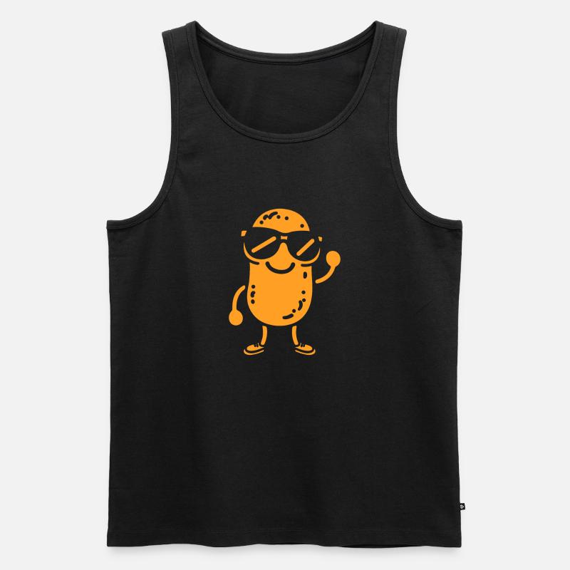 Erdnuss - Männer Premium Bio Tank Top - Schwarz