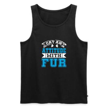 Cat Mom Gifts - Männer Premium Bio Tank Top - Schwarz - Vorne - Michal (187cm)