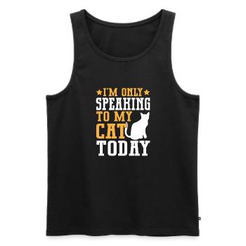 Cat Mom Gifts - Männer Premium Bio Tank Top - Schwarz - Vorne - Michal (187cm)