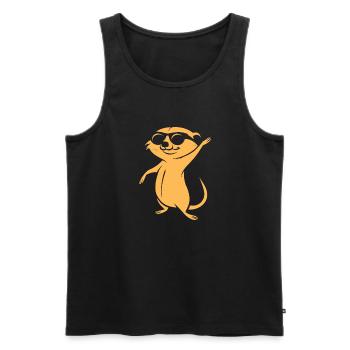 suricate - Débardeur bio Premium Homme - noir - Devant - Michal (187cm)