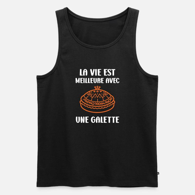 Pfannkuchen - Männer Premium Bio Tank Top - Schwarz