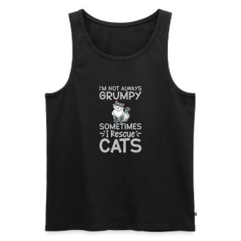 Cadeaux de sauvetage de chat - Débardeur bio Premium Homme - noir - Devant - Michal (187cm)
