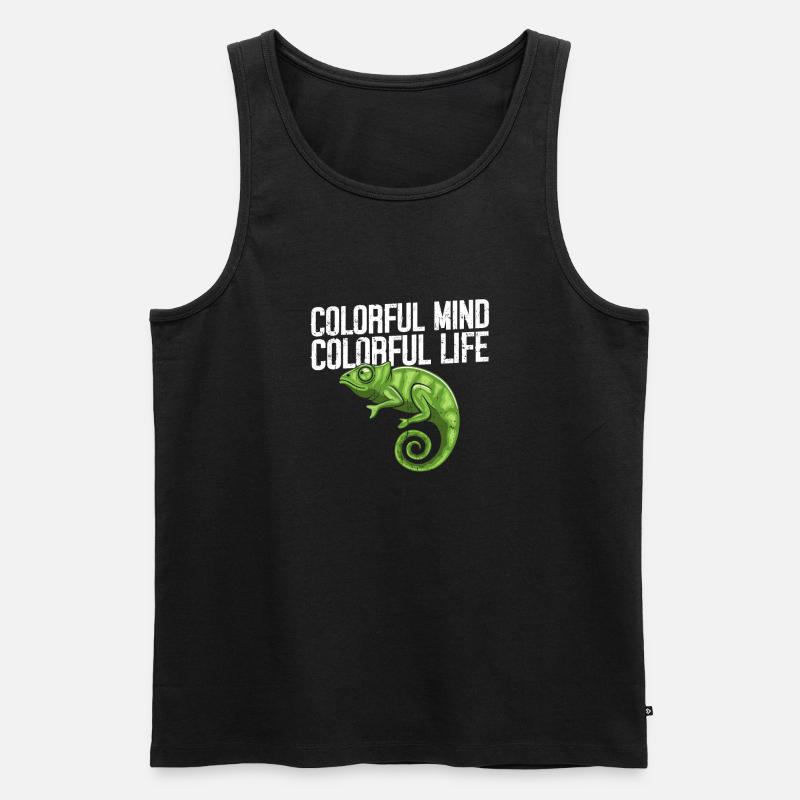 Chameleon Gifts - Männer Premium Bio Tank Top - Schwarz