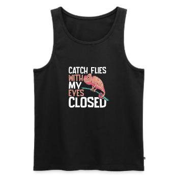 Chameleon Gifts - Männer Premium Bio Tank Top - Schwarz - Vorne - AI Model Male 178 light (178cm)