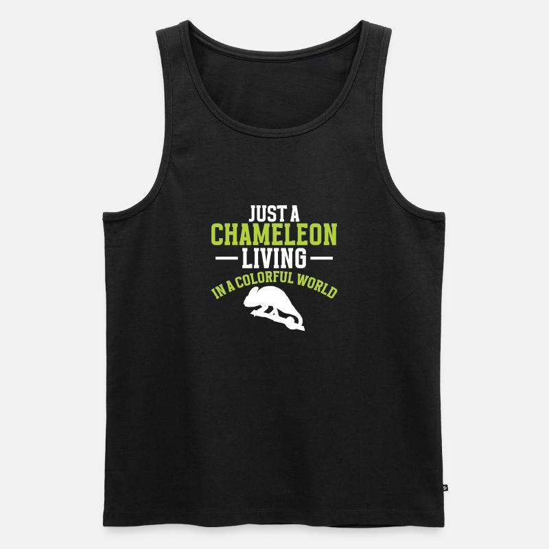 Chameleon Gifts - Männer Premium Bio Tank Top - Schwarz