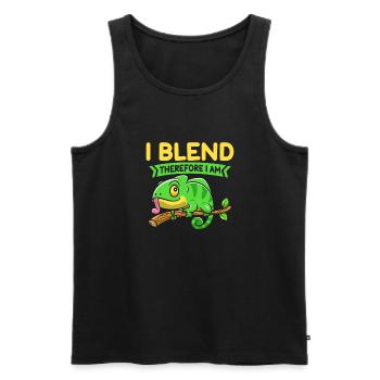 Chameleon Gifts - Männer Premium Bio Tank Top - Schwarz - Vorne - AI Model Male 178 light (178cm)
