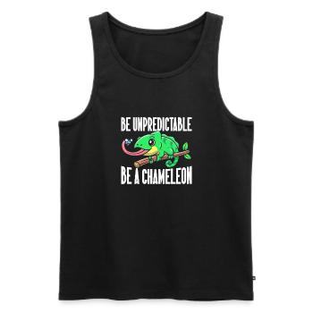 Chameleon Gifts - Männer Premium Bio Tank Top - Schwarz - Vorne - AI Model Male 178 light (178cm)