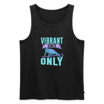 Chameleon Gifts - Men's Premium Organic Tank Top - black - Front - AI Model Male 178 light (178cm)