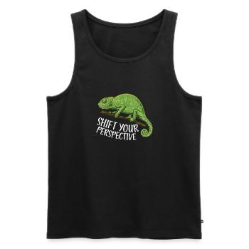 Chameleon Gifts - Männer Premium Bio Tank Top - Schwarz - Vorne - AI Model Male 178 light (178cm)