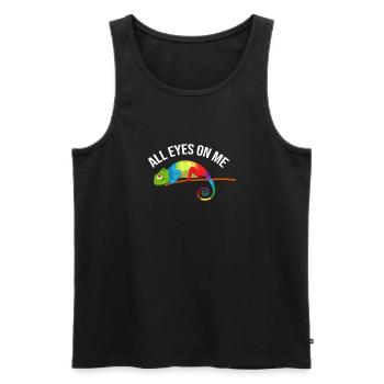 Chameleon Gifts - Men's Premium Organic Tank Top - black - Front - AI Model Male 178 light (178cm)