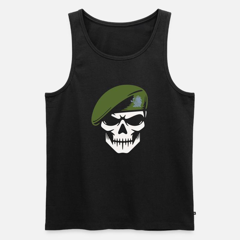 Armee - Männer Premium Bio Tank Top - Schwarz