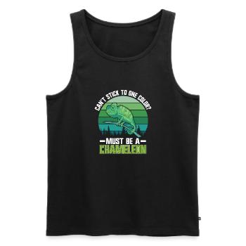 Chameleon Gifts - Männer Premium Bio Tank Top - Schwarz - Vorne - AI Model Male 178 light (178cm)