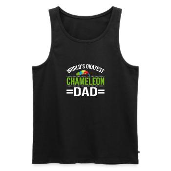 Chameleon Gifts - Männer Premium Bio Tank Top - Schwarz - Vorne - AI Model Male 178 light (178cm)